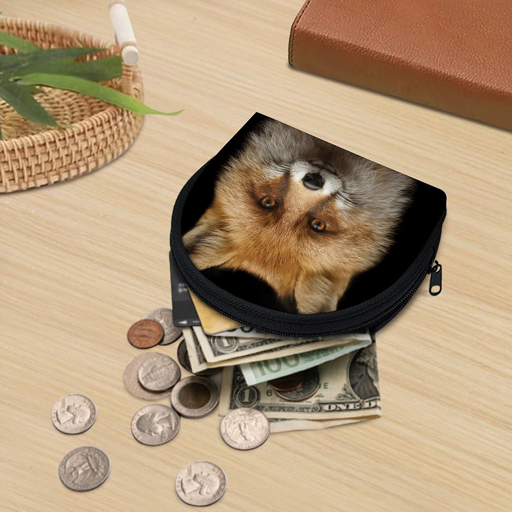 Fox Portrait Print Coin Purse