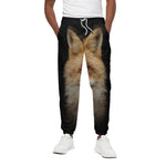Fox Portrait Print Cotton Pants