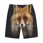 Fox Portrait Print Cotton Shorts