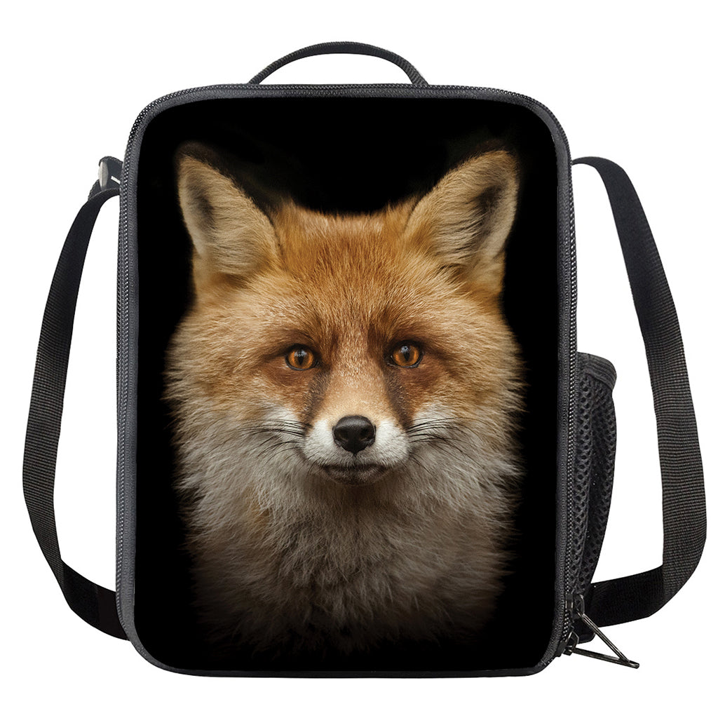 Fox Portrait Print Crossbody Lunch Bag