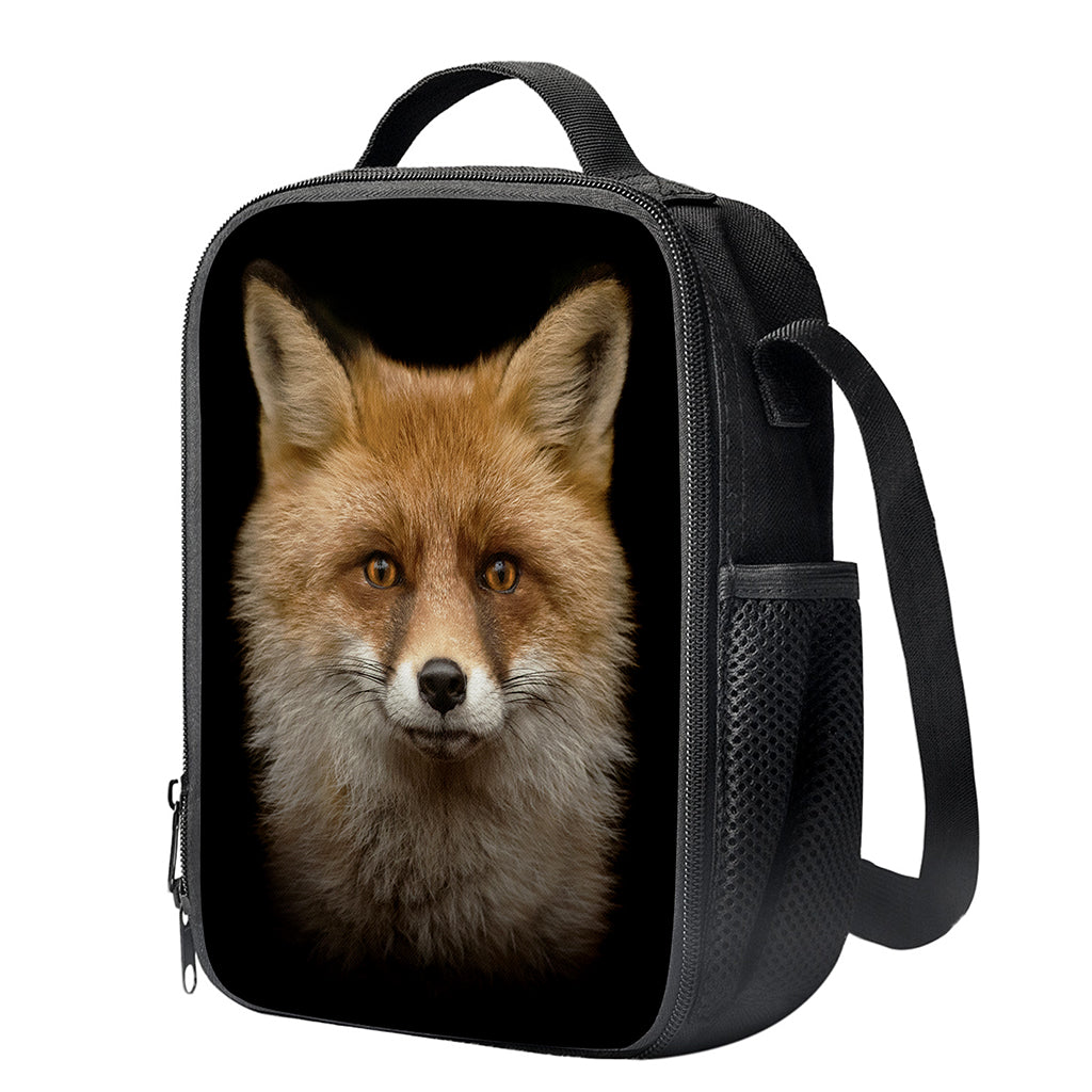 Fox Portrait Print Crossbody Lunch Bag