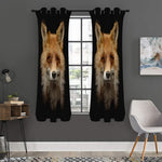 Fox Portrait Print Curtain