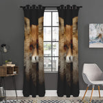 Fox Portrait Print Curtain