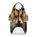 Fox Portrait Print Dog Zip Up Hoodie