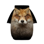 Fox Portrait Print Dog Zip Up Hoodie