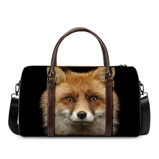 Fox Portrait Print Duffle Bag
