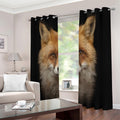 Fox Portrait Print Extra Wide Grommet Curtains
