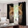 Fox Portrait Print Extra Wide Grommet Curtains