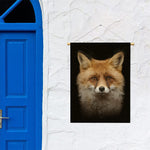 Fox Portrait Print Garden Flag