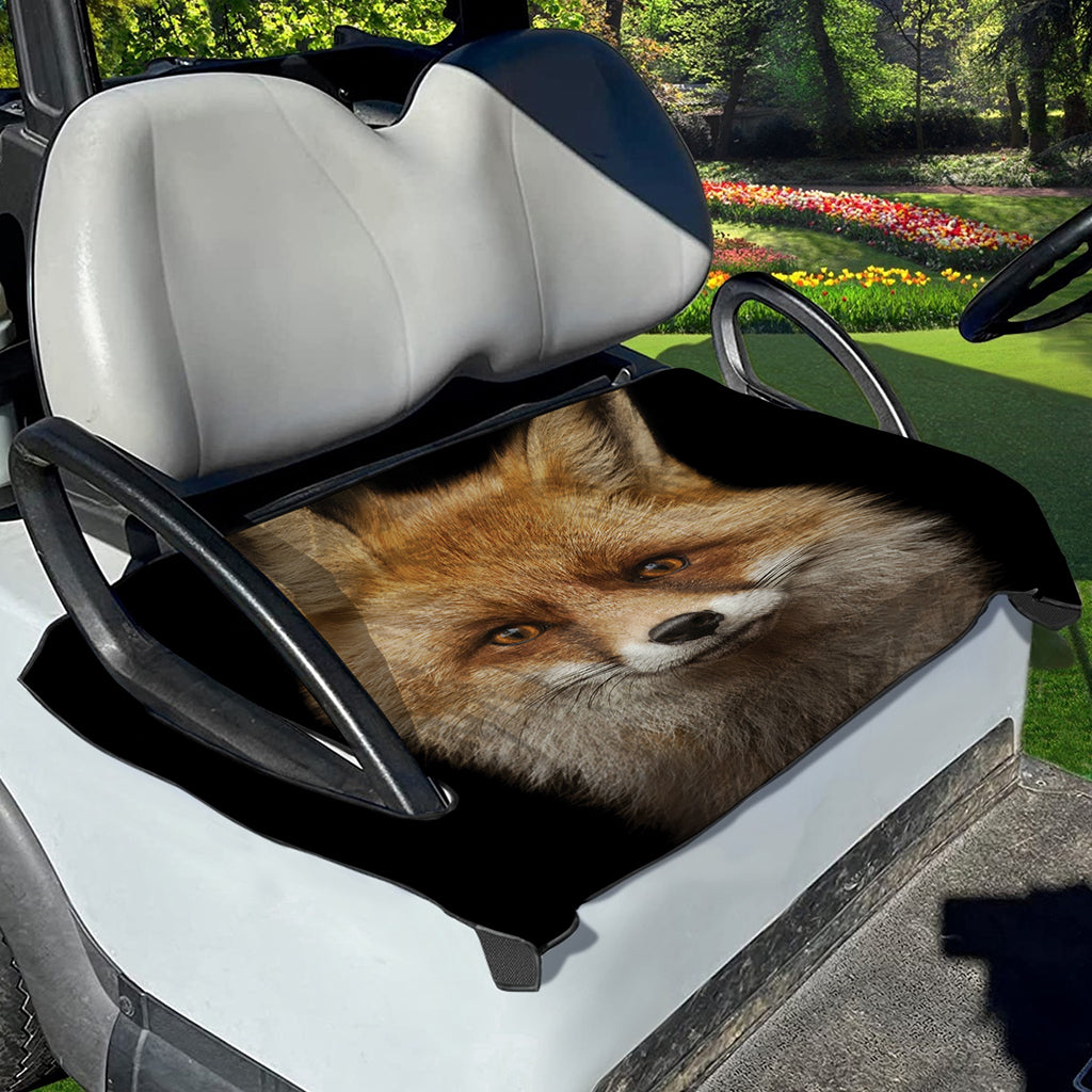 Fox Portrait Print Golf Cart Seat Cover