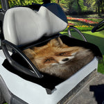 Fox Portrait Print Golf Cart Seat Cover