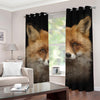 Fox Portrait Print Grommet Curtains