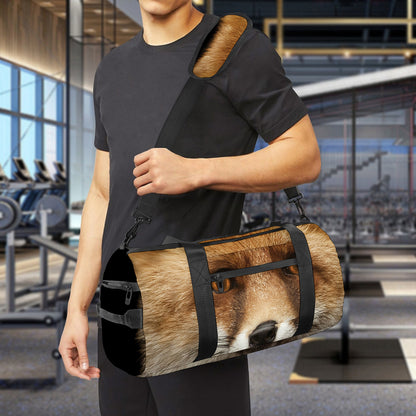 Fox Portrait Print Gym Bag