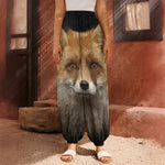 Fox Portrait Print Harem Pants