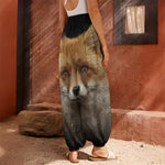Fox Portrait Print Harem Pants