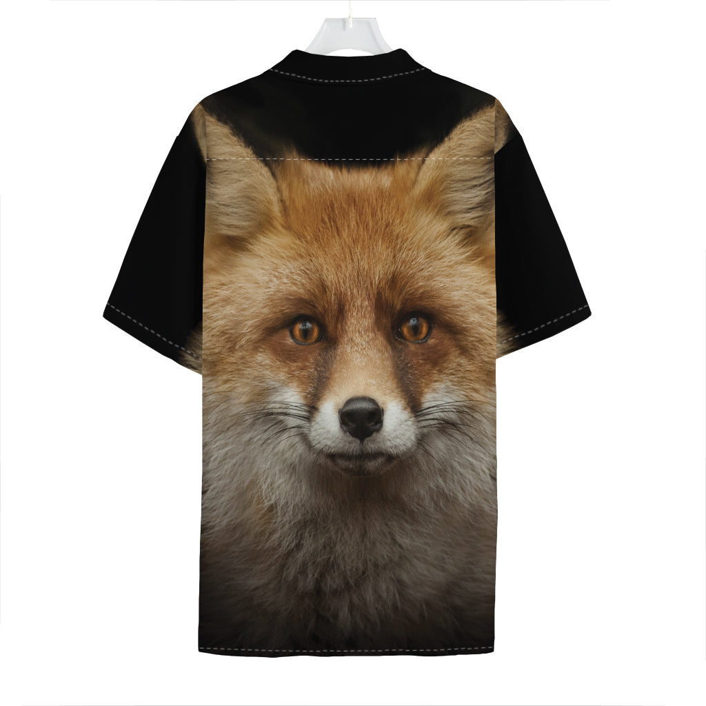 Fox Portrait Print Hawaiian Shirt
