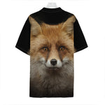 Fox Portrait Print Hawaiian Shirt