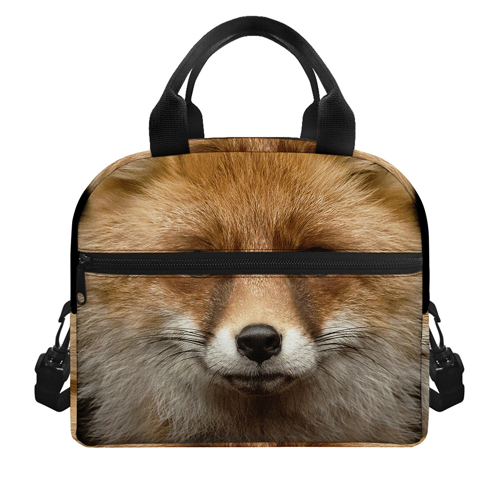 Fox Portrait Print Insulated Lunch Bag