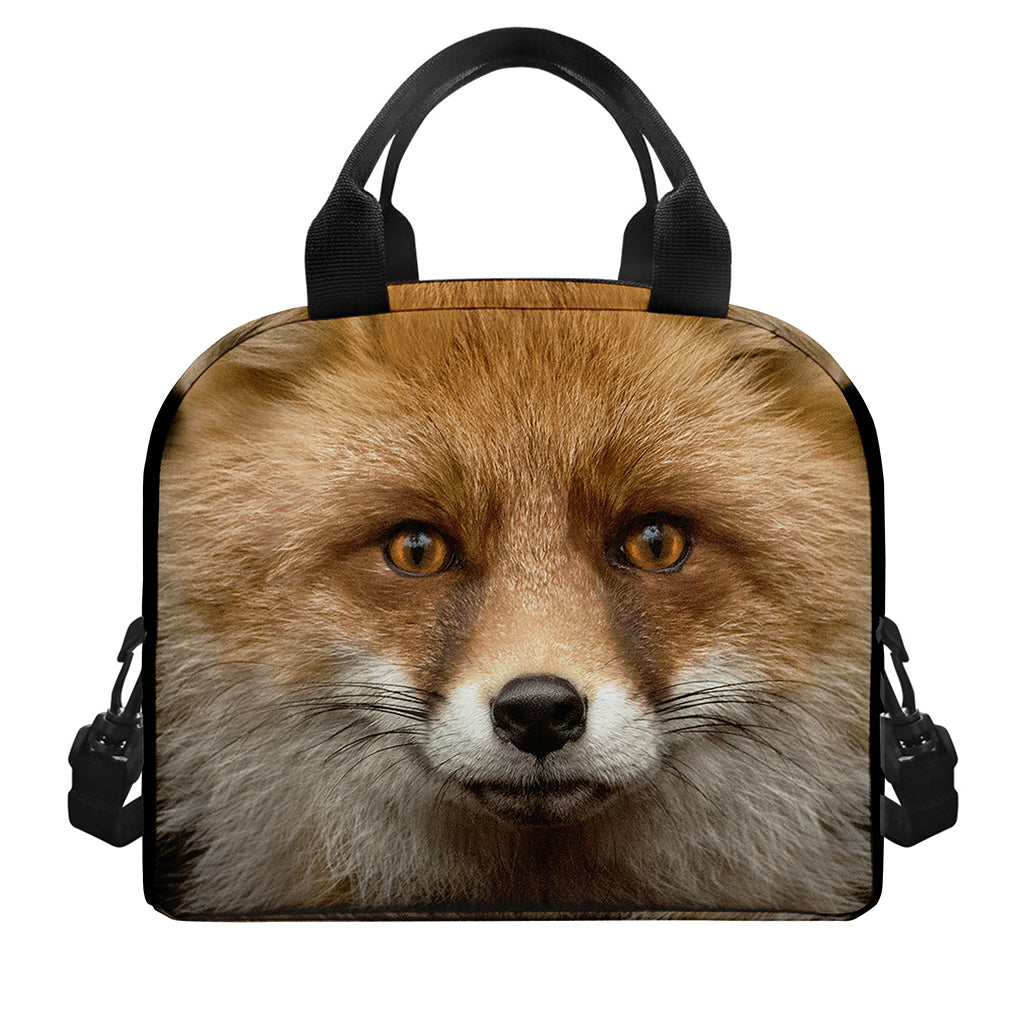 Fox Portrait Print Insulated Lunch Bag
