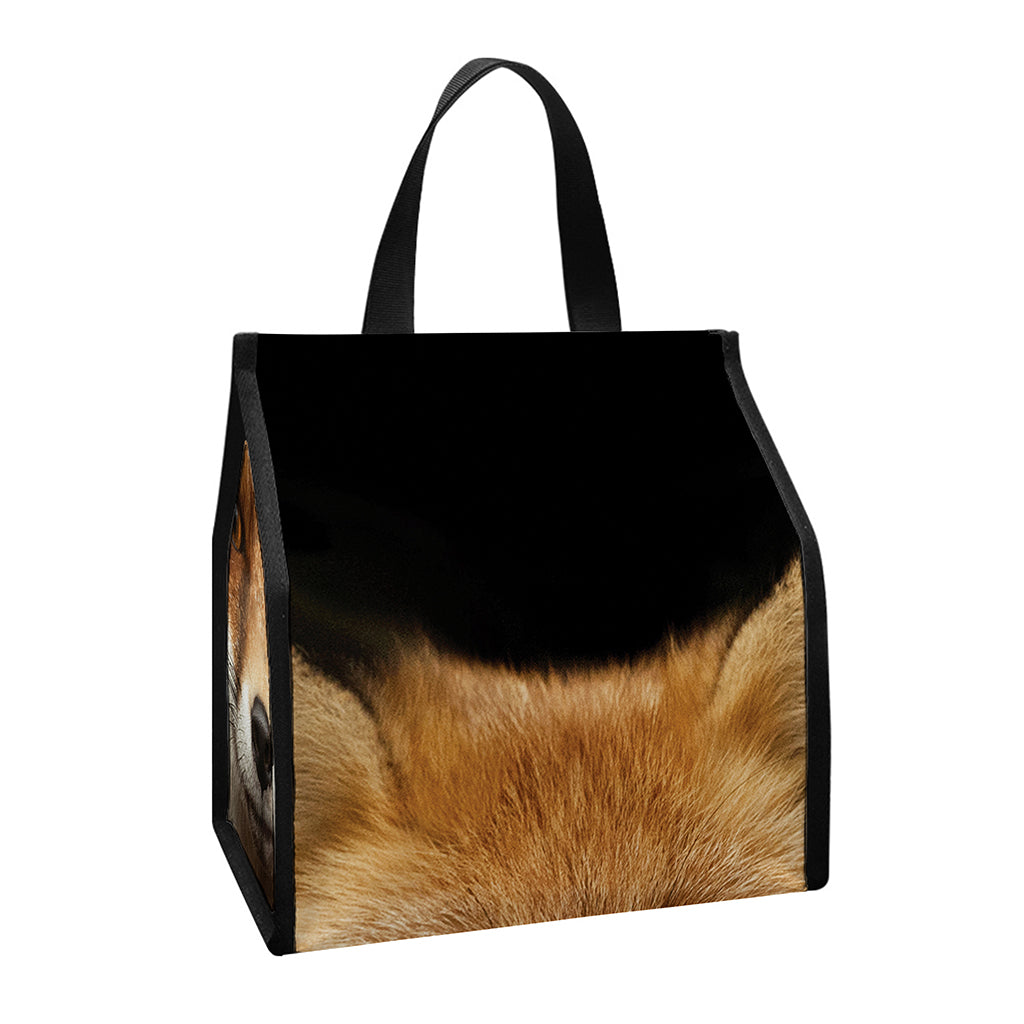 Fox Portrait Print Insulated Lunch Tote