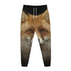 Fox Portrait Print Jogger Pants