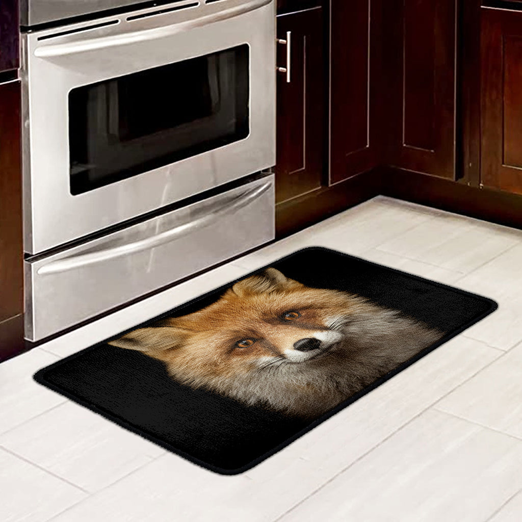 Fox Portrait Print Kitchen Mat