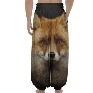 Fox Portrait Print Lantern Pants