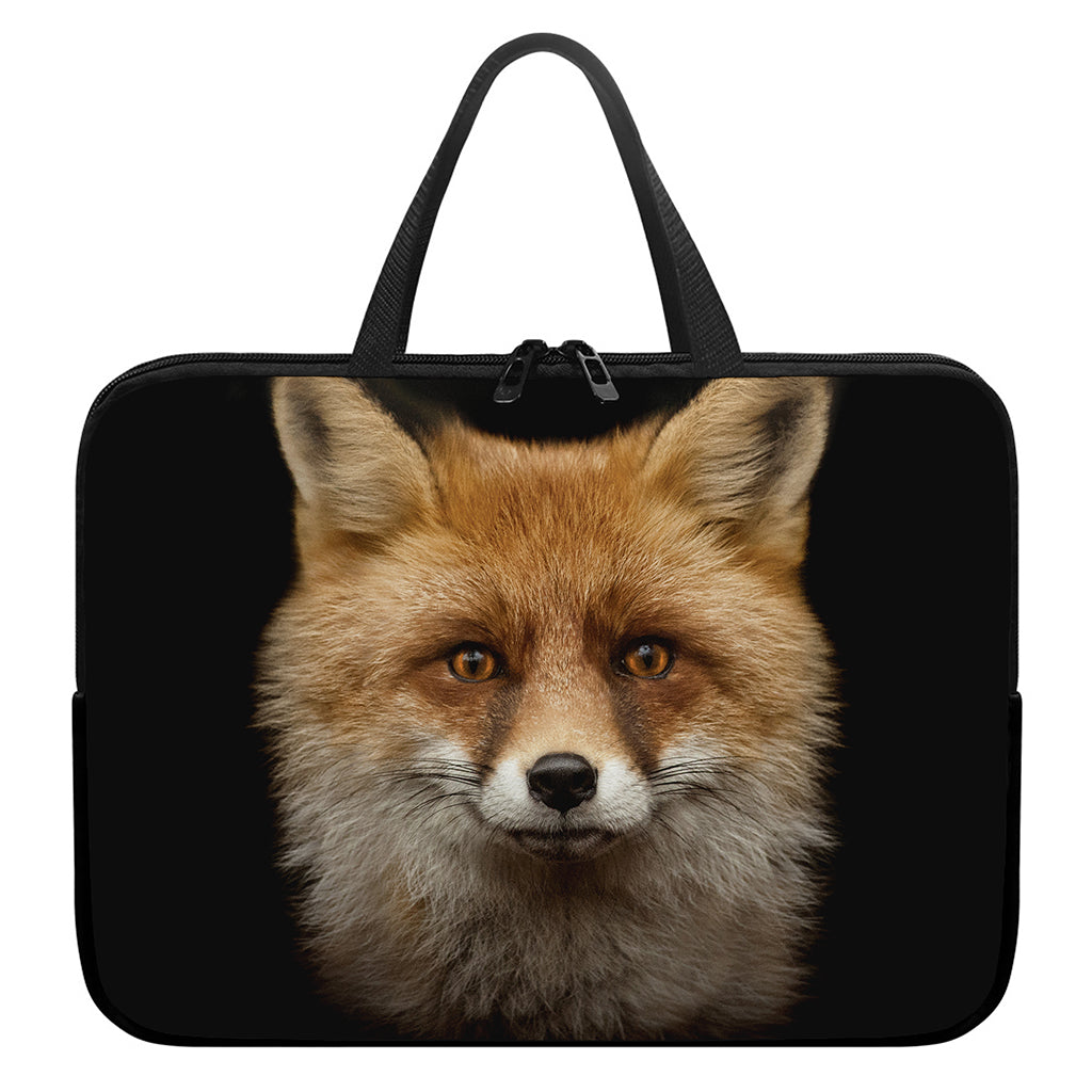 Fox Portrait Print Laptop Sleeve With Handle