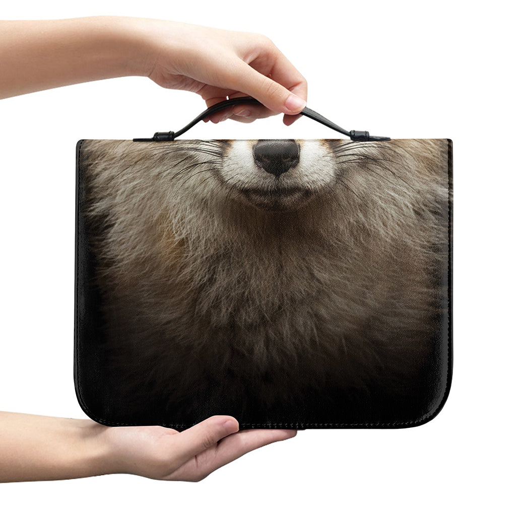 Fox Portrait Print Leather Bible Cover