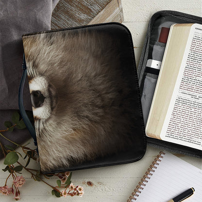 Fox Portrait Print Leather Bible Cover