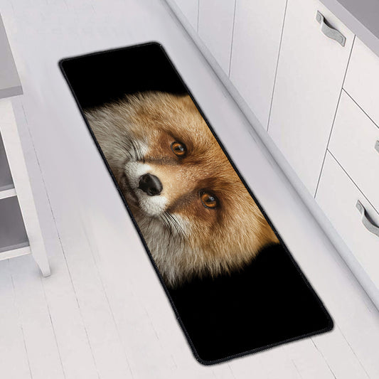 Fox Portrait Print Long Kitchen Mat