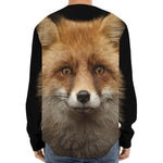 Fox Portrait Print Long Sleeve Baseball Jersey