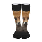 Fox Portrait Print Long Socks