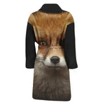 Fox Portrait Print Men's Bathrobe