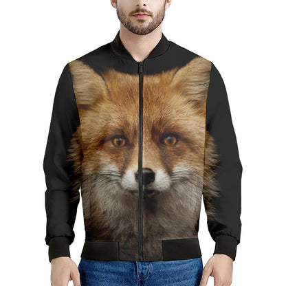 Fox Portrait Print Men's Bomber Jacket