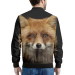 Fox Portrait Print Men's Bomber Jacket