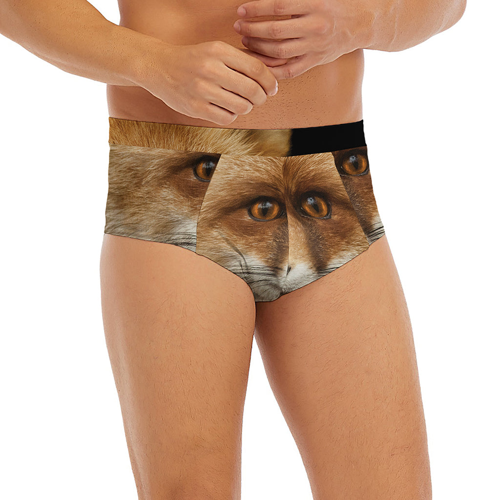 Fox Portrait Print Men's Briefs