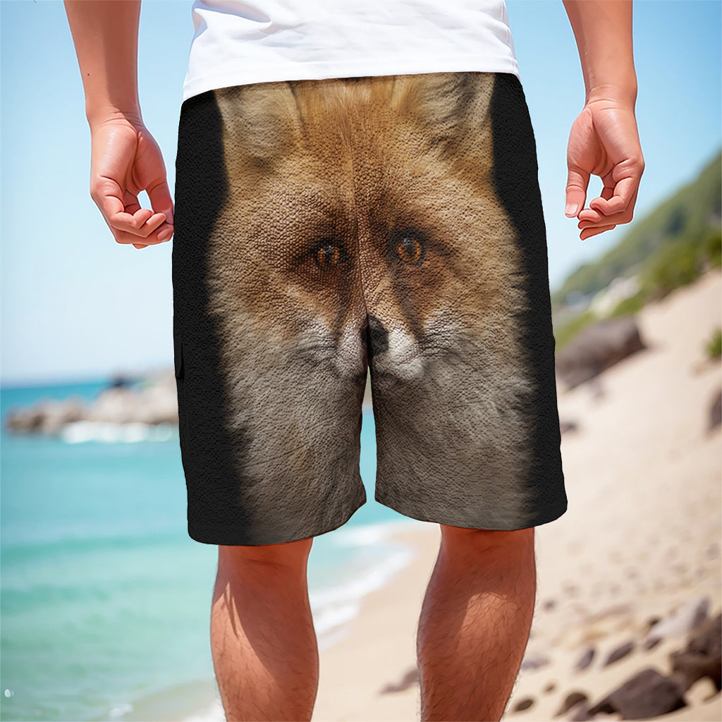 Fox Portrait Print Men's Cargo Shorts