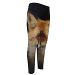 Fox Portrait Print Men's Compression Pants