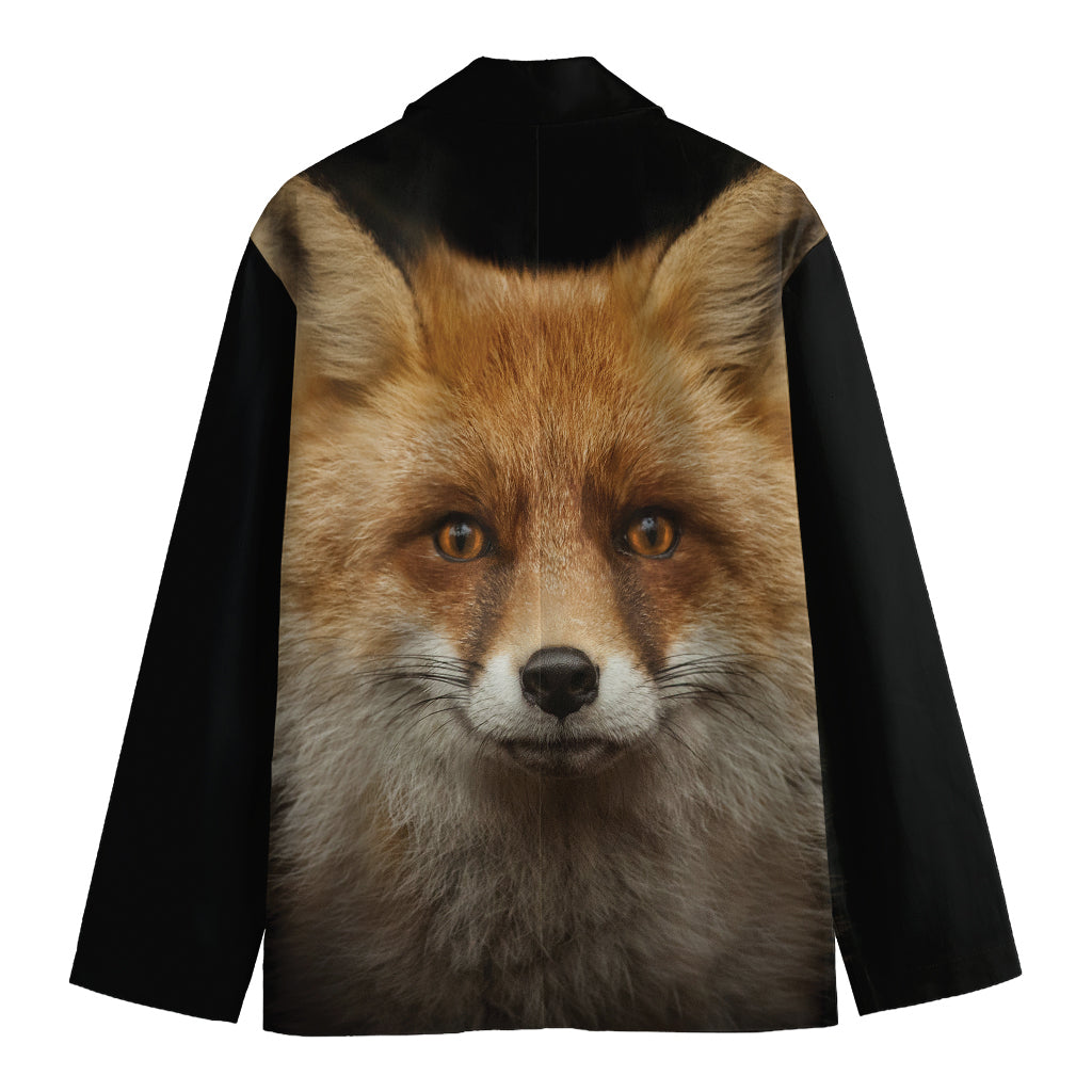 Fox Portrait Print Men's Cotton Blazer