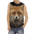 Fox Portrait Print Men's Fitness Tank Top