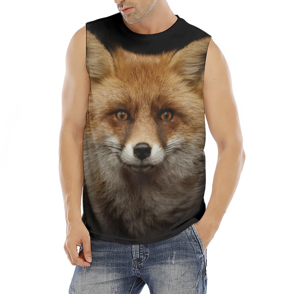 Fox Portrait Print Men's Fitness Tank Top