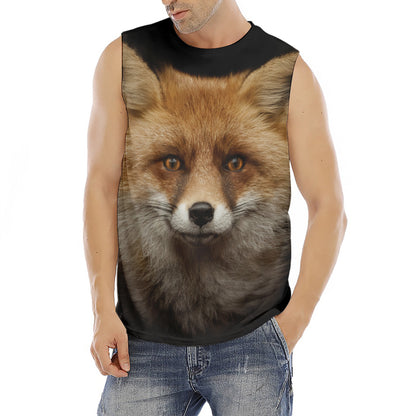 Fox Portrait Print Men's Fitness Tank Top