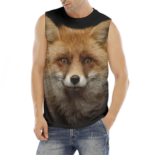 Fox Portrait Print Men's Fitness Tank Top