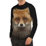 Fox Portrait Print Men's Long Sleeve Rash Guard