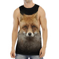 Fox Portrait Print Men's Muscle Tank Top
