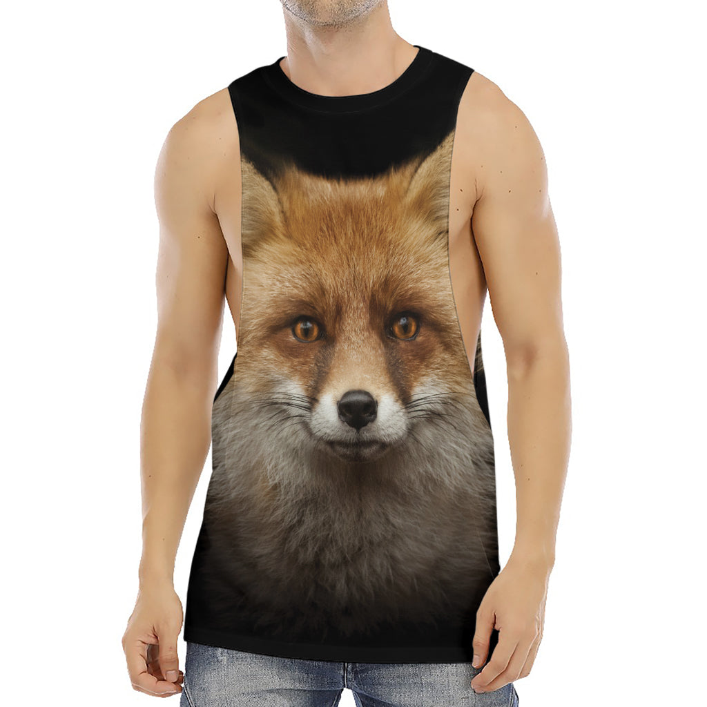 Fox Portrait Print Men's Muscle Tank Top