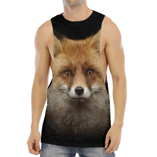 Fox Portrait Print Men's Muscle Tank Top