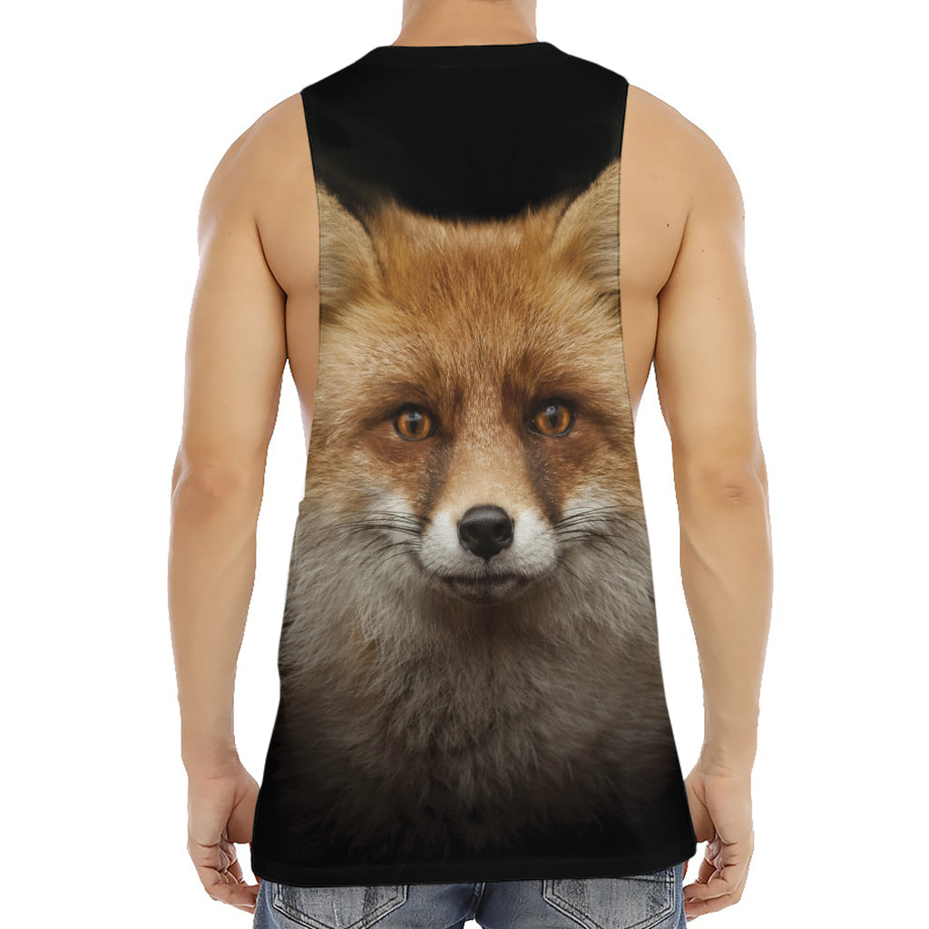 Fox Portrait Print Men's Muscle Tank Top