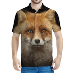 Fox Portrait Print Men's Polo Shirt